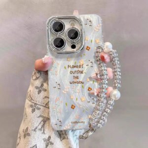 Glitter Fresh Floral Bracelet Phone Case
