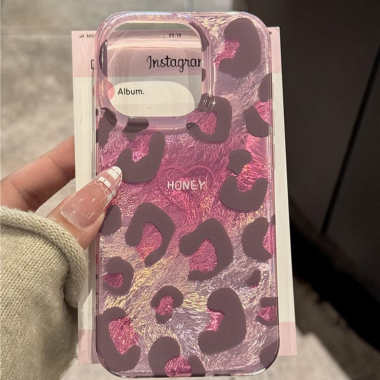 Stylish Pink Leopard Print Phone Case - Image 3