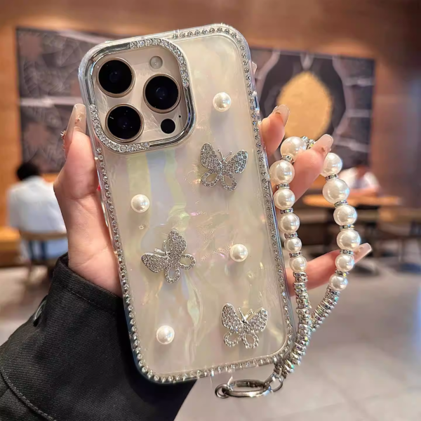 Fritillary Butterfly Rhinestone Bumper Case