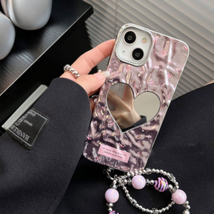 Heart-shaped Mirror Electroplated Phone Case